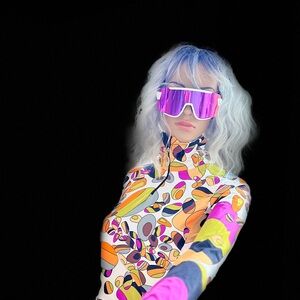 SMITH Oversized Pink Mirrored Shield Sunglasses